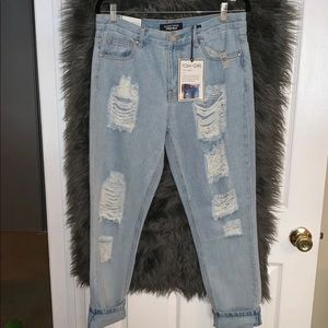 Distressed almost famous premium jeans NWT